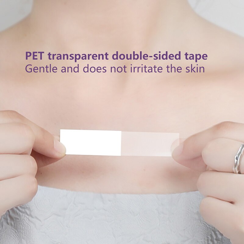 36/50Pcs Transparent Double Sided Tape for Clothing Dress Body Skin Anti-Exposure Adhesive Sticker Strips