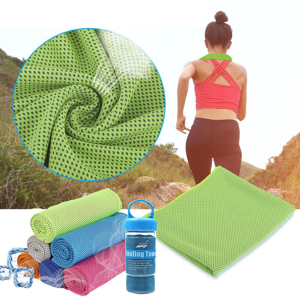 Toalha esportiva de microfibra de resfriamento rápido toalha de secagem rápida para o verão, toalhas de resfriamento instantâneo para ioga fitness