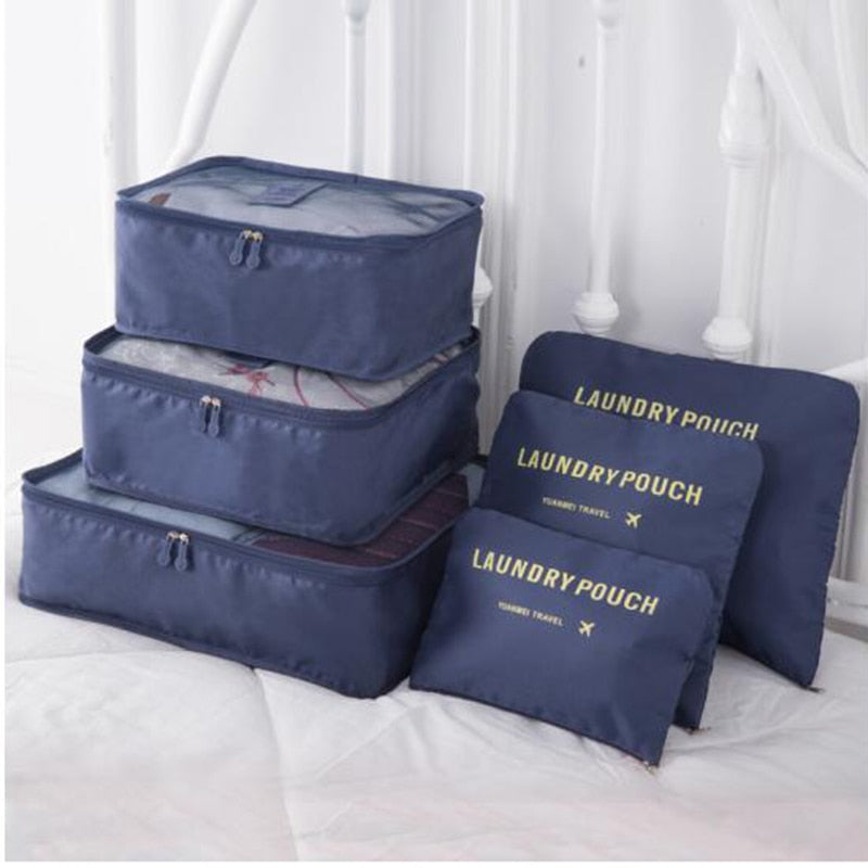 Bolsa de embalaje de equipaje de viaje portátil de seis piezas
