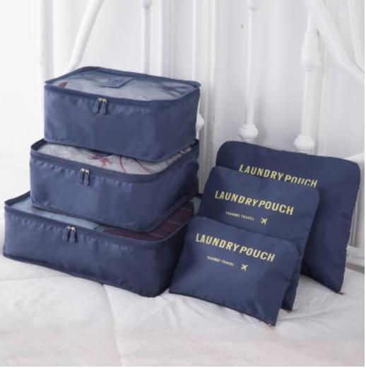 Bolsa portátil para bagagem de viagem com seis peças